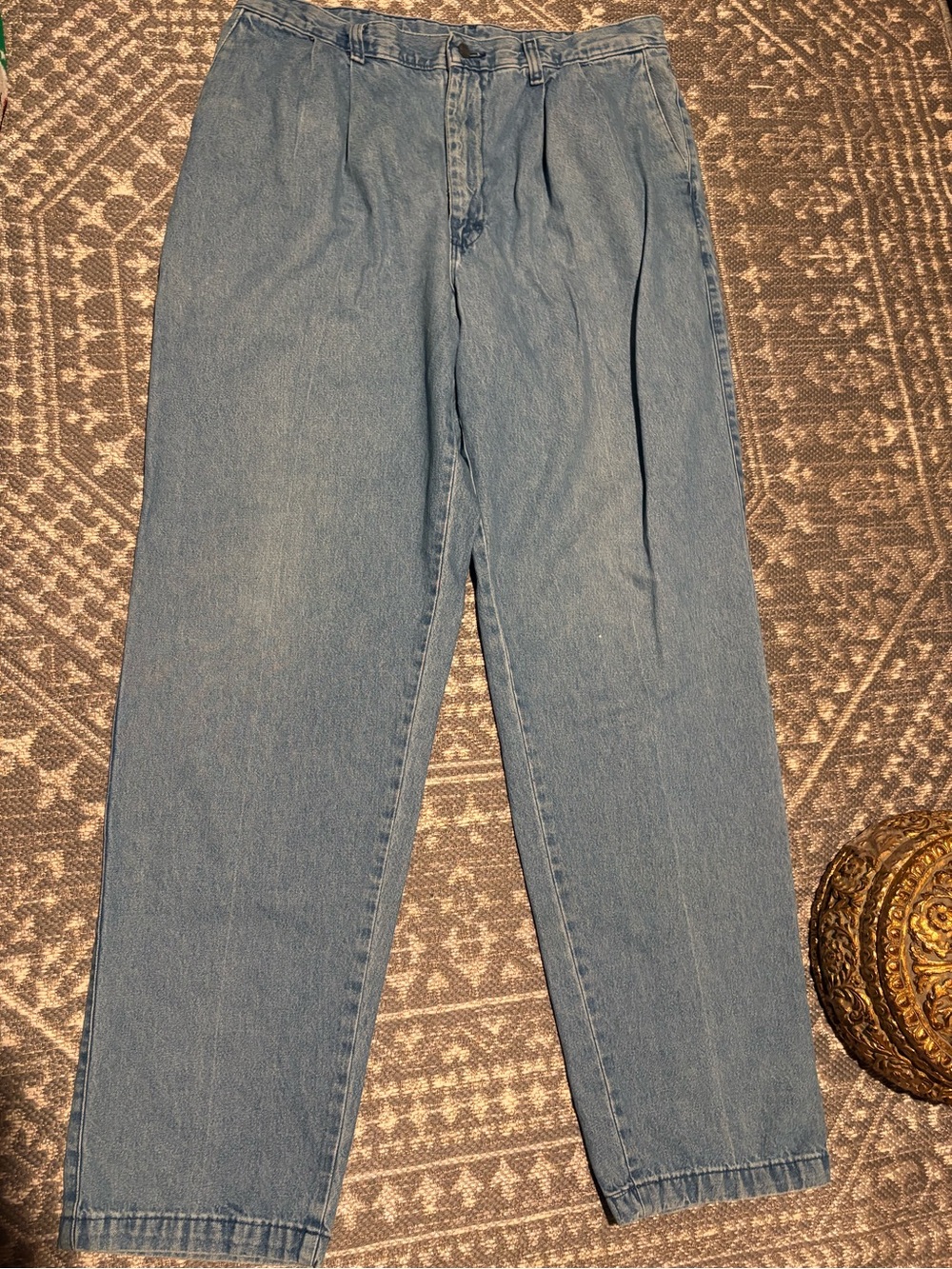 Vintage 80’s Lee Women's High-Rise Washed Light Blue Jeans